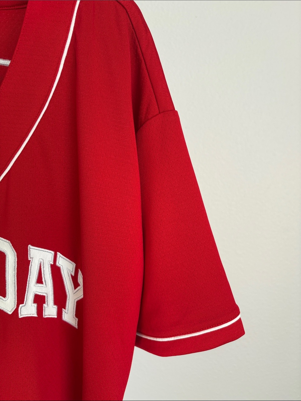 wild fable Red GAME DAY Cropped Baseball Jersey - Picture 6 of 8